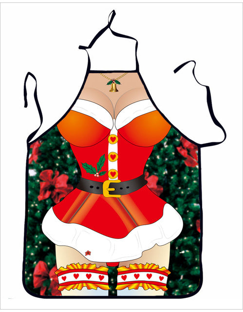 Creative Christmas apron Navidad pinafore couple sexy uniforms temptation dress Christmas decoration for home new year gifts